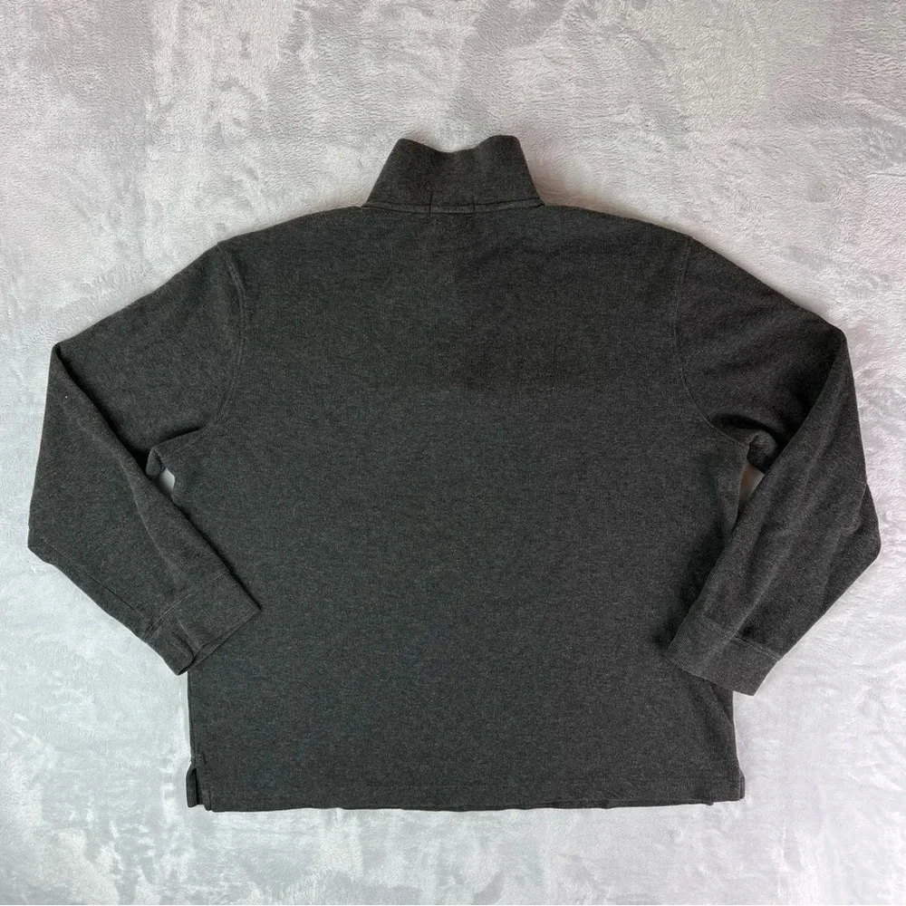Polo Ralph Lauren Estate Rib Size XL Sweater Dark Gray 1/4 Zip Knitted‎ Pullover